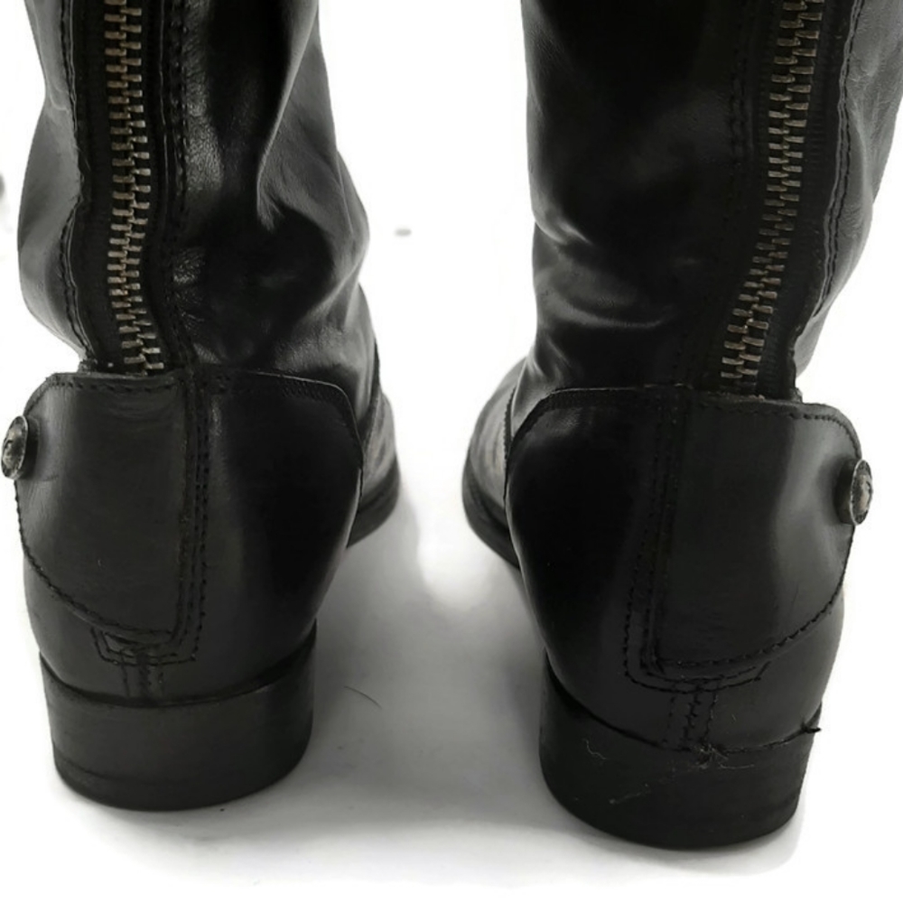 FRYE Melissa black button back zip boots sz 6 - Picture 5 of 12